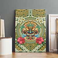 Hawaii Tiki Mask Canvas Wall Art Mele Kalikimaka i Iulai!