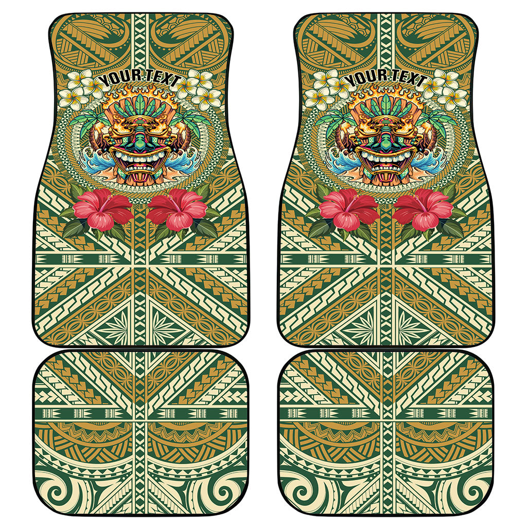 Hawaii Tiki Mask Personalized Car Mats Mele Kalikimaka i Iulai!