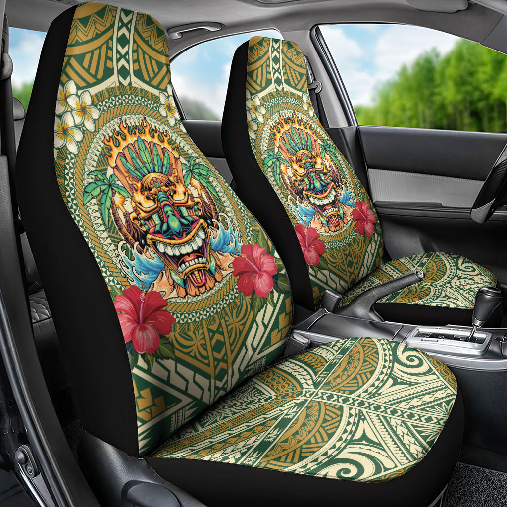 Hawaii Tiki Mask Car Seat Cover Mele Kalikimaka i Iulai! LT9 - Polynesian Pride
