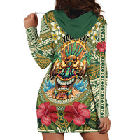 Hawaii Tiki Mask Personalized Hoodie Dress Mele Kalikimaka i Iulai!