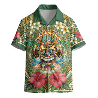 Hawaii Tiki Mask Personalized Kid Hawaiian Shirt Mele Kalikimaka i Iulai! LT9 - Polynesian Pride
