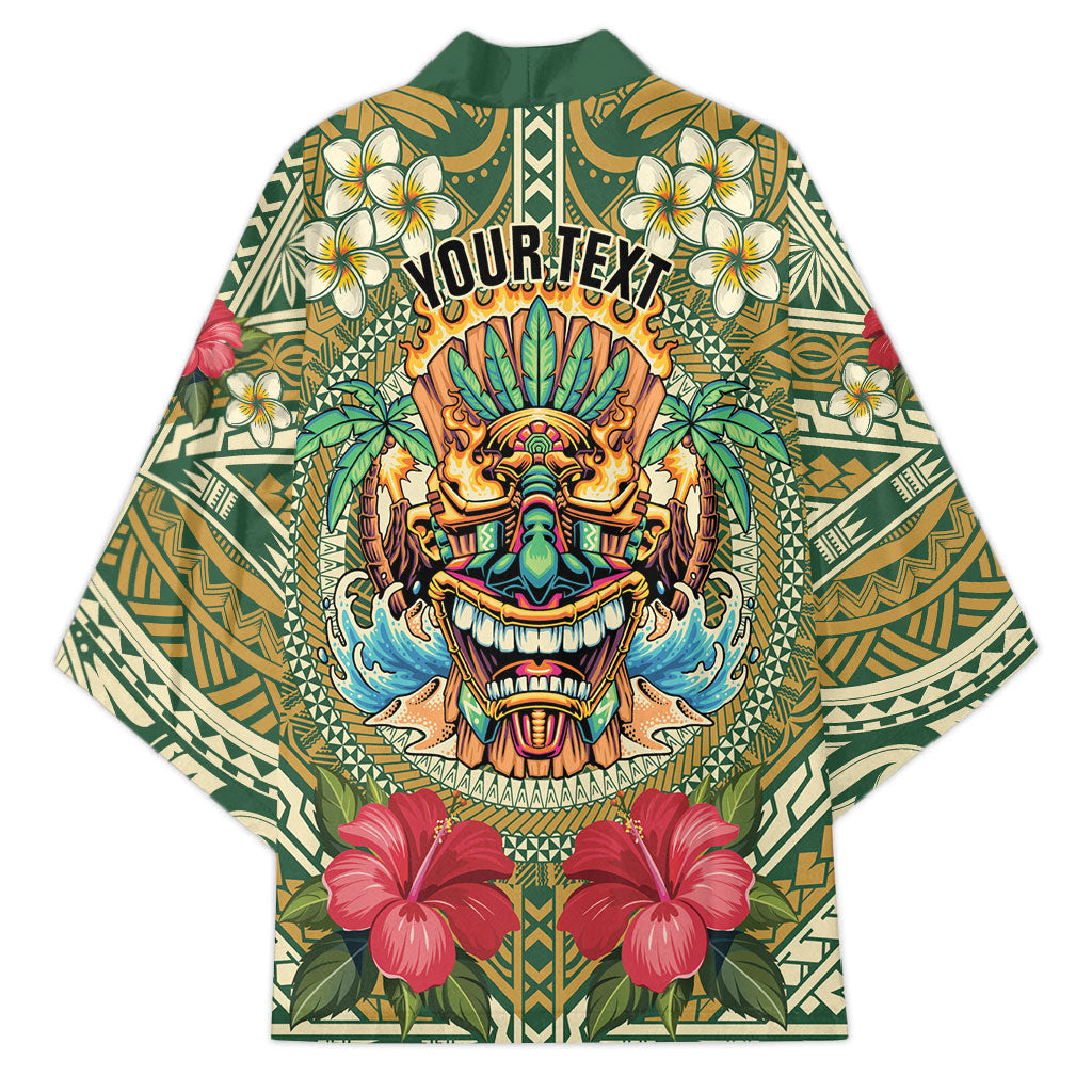 Hawaii Tiki Mask Personalized Kimono Mele Kalikimaka i Iulai!
