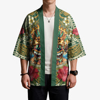 Hawaii Tiki Mask Personalized Kimono Mele Kalikimaka i Iulai!