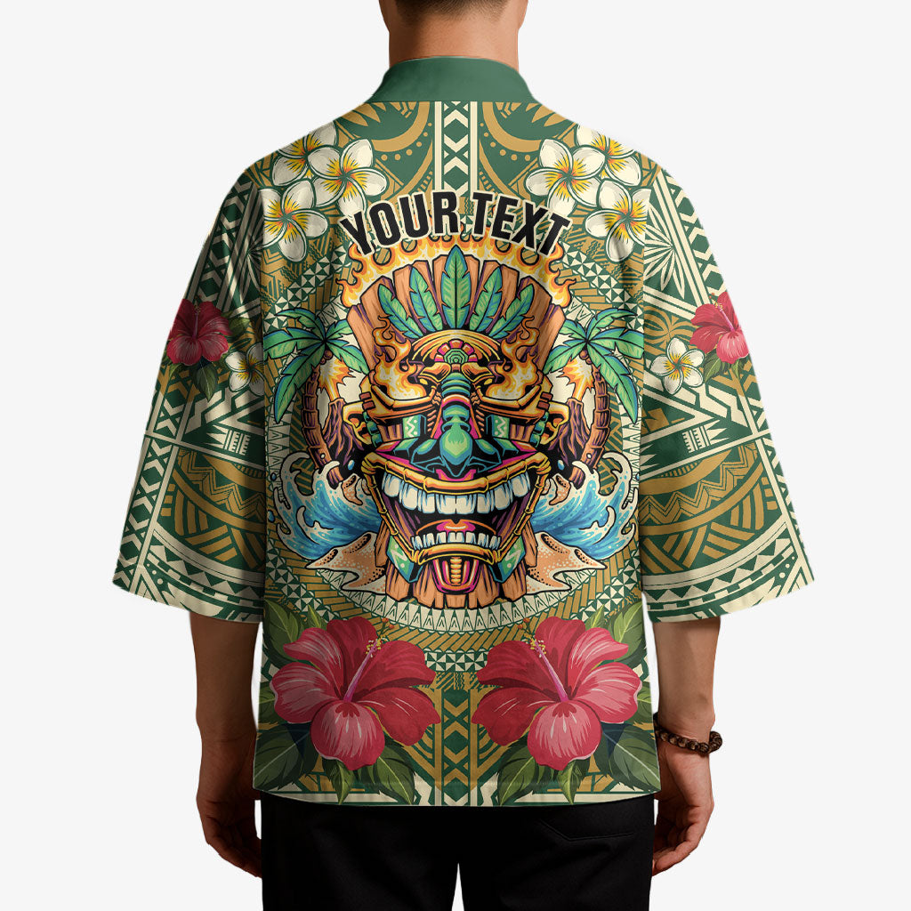Hawaii Tiki Mask Personalized Kimono Mele Kalikimaka i Iulai!
