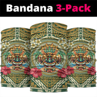 Hawaii Tiki Mask Neck Gaiter Mele Kalikimaka i Iulai!
