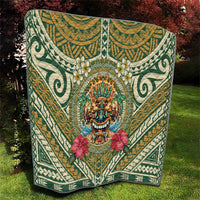 Hawaii Tiki Mask Quilt Mele Kalikimaka i Iulai!