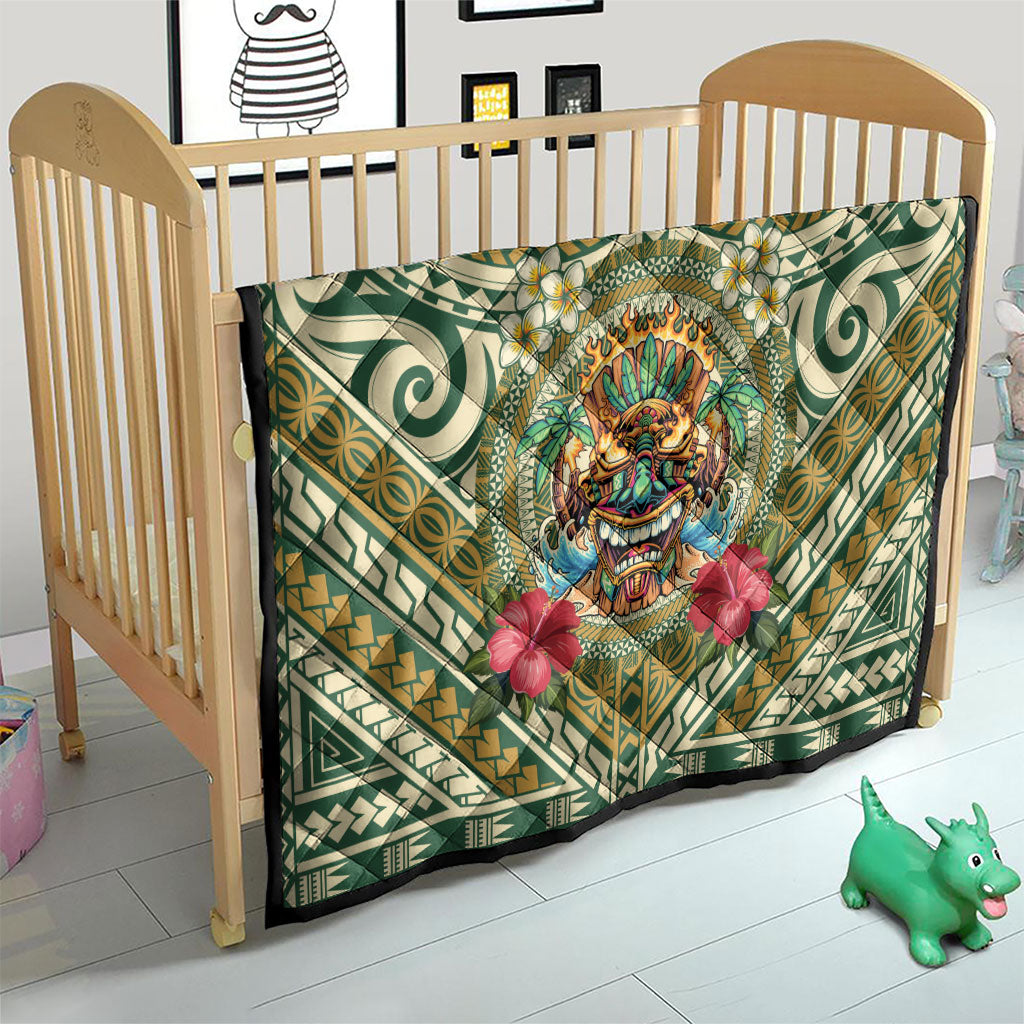 Hawaii Tiki Mask Quilt Mele Kalikimaka i Iulai!