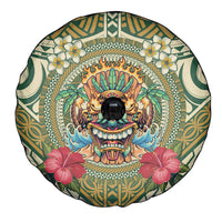 Hawaii Tiki Mask Spare Tire Cover Mele Kalikimaka i Iulai! LT9 - Polynesian Pride