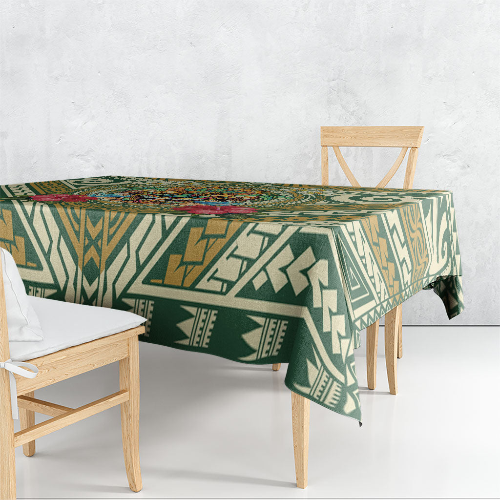 Hawaii Tiki Mask Tablecloth Mele Kalikimaka i Iulai! LT9 - Polynesian Pride