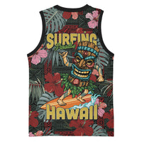 Hawaii Tiki Surfing Basketball Jersey Mele Kalikimaka i Iulai! LT9 - Polynesian Pride