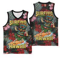 Hawaii Tiki Surfing Basketball Jersey Mele Kalikimaka i Iulai! LT9 - Polynesian Pride