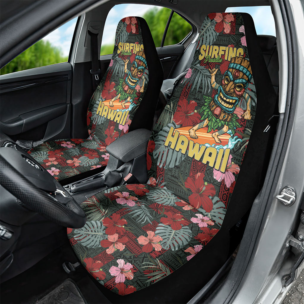 Hawaii Tiki Surfing Car Seat Cover Mele Kalikimaka i Iulai! LT9 - Polynesian Pride