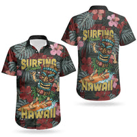 Hawaii Tiki Surfing Couples Matching Mermaid Dress and Hawaiian Shirt Mele Kalikimaka i Iulai! LT9 - Polynesian Pride