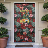 Hawaii Tiki Surfing Door Cover Mele Kalikimaka i Iulai! LT9 Black - Polynesian Pride