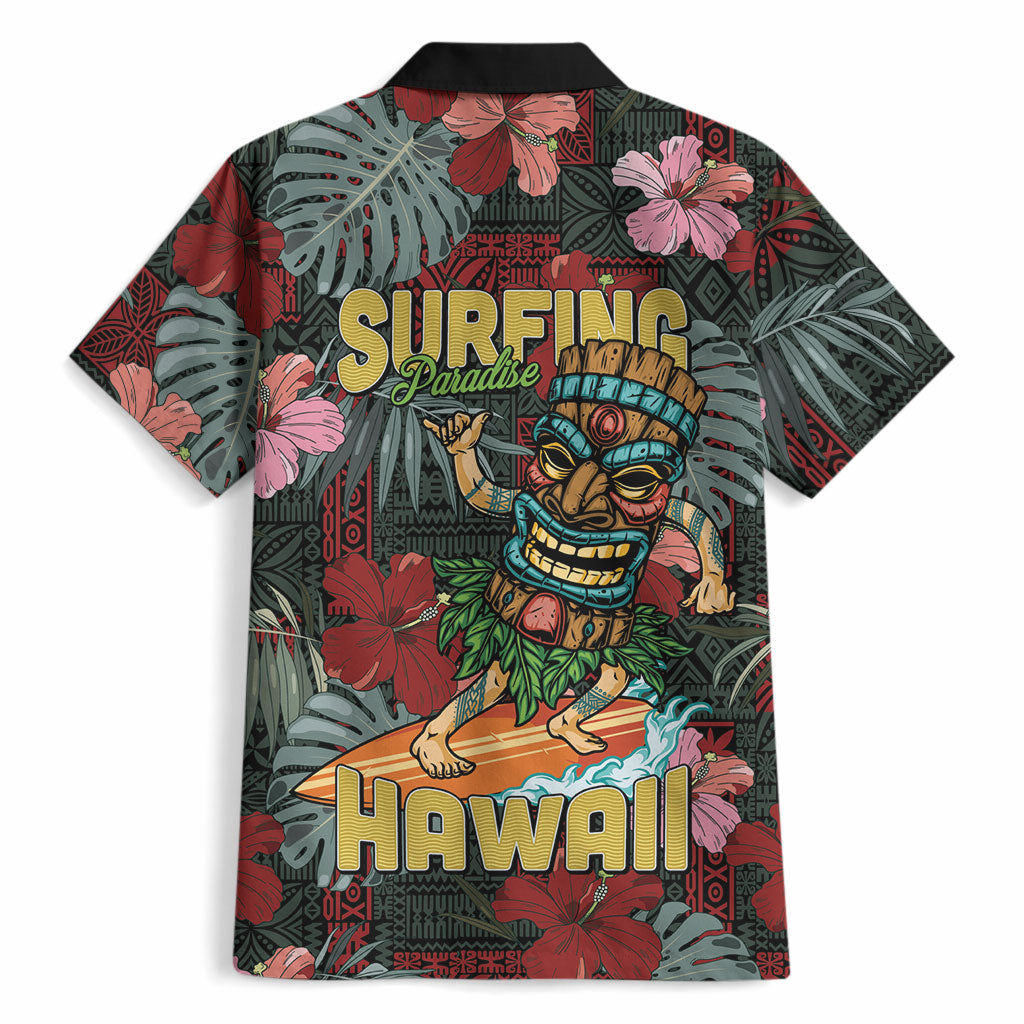 Hawaii Tiki Surfing Hawaiian Shirt Mele Kalikimaka i Iulai! LT9 - Polynesian Pride