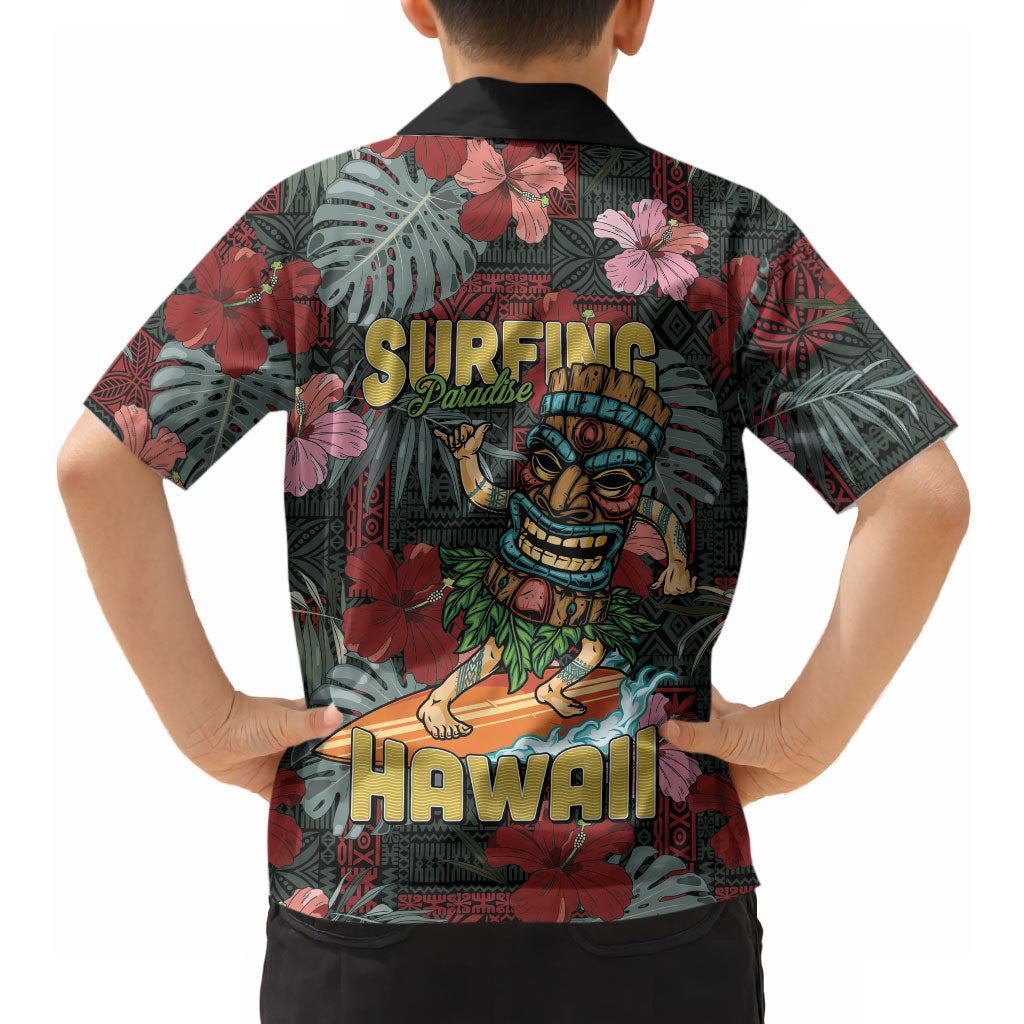 Hawaii Tiki Surfing Hawaiian Shirt Mele Kalikimaka i Iulai! LT9 - Polynesian Pride