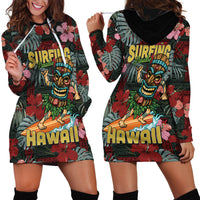 Hawaii Tiki Surfing Hoodie Dress Mele Kalikimaka i Iulai! LT9 - Polynesian Pride