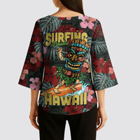 Hawaii Tiki Surfing Kimono Sleeve Blouse Mele Kalikimaka i Iulai! LT9 - Polynesian Pride