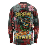 Hawaii Tiki Surfing Long Sleeve Shirt Mele Kalikimaka i Iulai! LT9 - Polynesian Pride