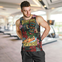 Hawaii Tiki Surfing Men Tank Top Mele Kalikimaka i Iulai!