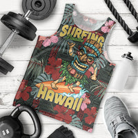 Hawaii Tiki Surfing Men Tank Top Mele Kalikimaka i Iulai!
