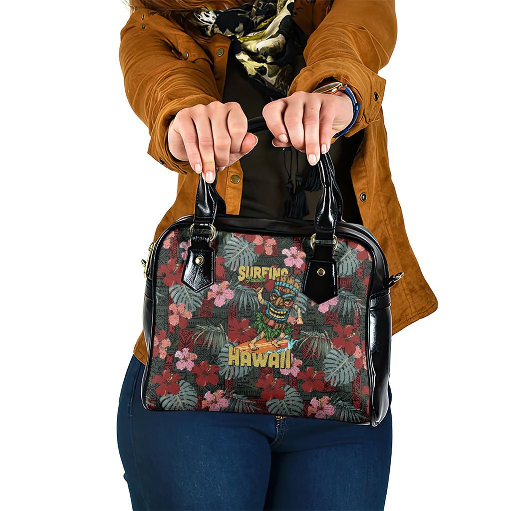 Hawaii Tiki Surfing Shoulder Handbag Mele Kalikimaka i Iulai!