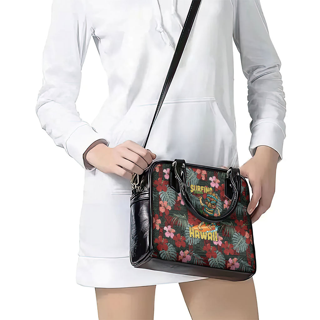 Hawaii Tiki Surfing Shoulder Handbag Mele Kalikimaka i Iulai!