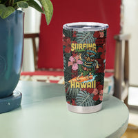 Hawaii Tiki Surfing Tumbler Cup Mele Kalikimaka i Iulai! LT9 - Polynesian Pride