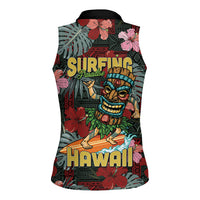 Hawaii Tiki Surfing Women Sleeveless Polo Shirt Mele Kalikimaka i Iulai! LT9 - Polynesian Pride