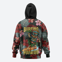 Hawaii Tiki Surfing Zip Hoodie Mele Kalikimaka i Iulai! LT9 - Polynesian Pride