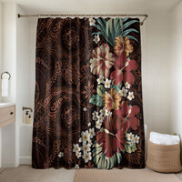 Kanoa Hawai'i Hibiscus Bathroom Set Polynesian Tribal Tattoo Pattern Floral Elements