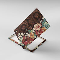 Kanoa Hawai'i Hibiscus Canvas Wall Art Polynesian Tribal Tattoo Pattern Floral Elements