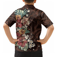 Kanoa Hawai'i Hibiscus Hawaiian Shirt Polynesian Tribal Tattoo Pattern Floral Elements LT9 - Polynesian Pride