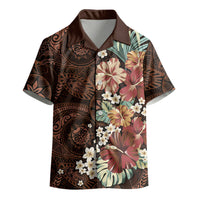Kanoa Hawai'i Hibiscus Kid Hawaiian Shirt Polynesian Tribal Tattoo Pattern Floral Elements