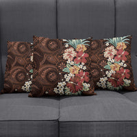 Kanoa Hawai'i Hibiscus Pillow Cover Polynesian Tribal Tattoo Pattern Floral Elements