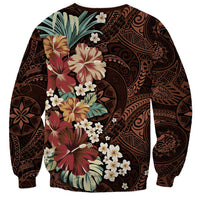 Kanoa Hawai'i Hibiscus Sweatshirt Polynesian Tribal Tattoo Pattern Floral Elements LT9 - Polynesian Pride