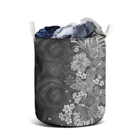 Pauli Hawai'i Hibiscus Laundry Basket Polynesian Tribal Tattoo Pattern Floral Elements