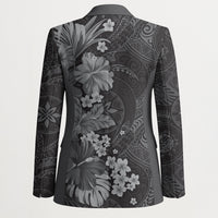 Pauli Hawai'i Hibiscus Blazer Polynesian Tribal Tattoo Pattern Floral Elements