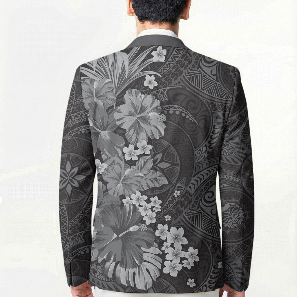 Pauli Hawai'i Hibiscus Blazer Polynesian Tribal Tattoo Pattern Floral Elements