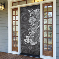Pauli Hawai'i Hibiscus Door Cover Polynesian Tribal Tattoo Pattern Floral Elements