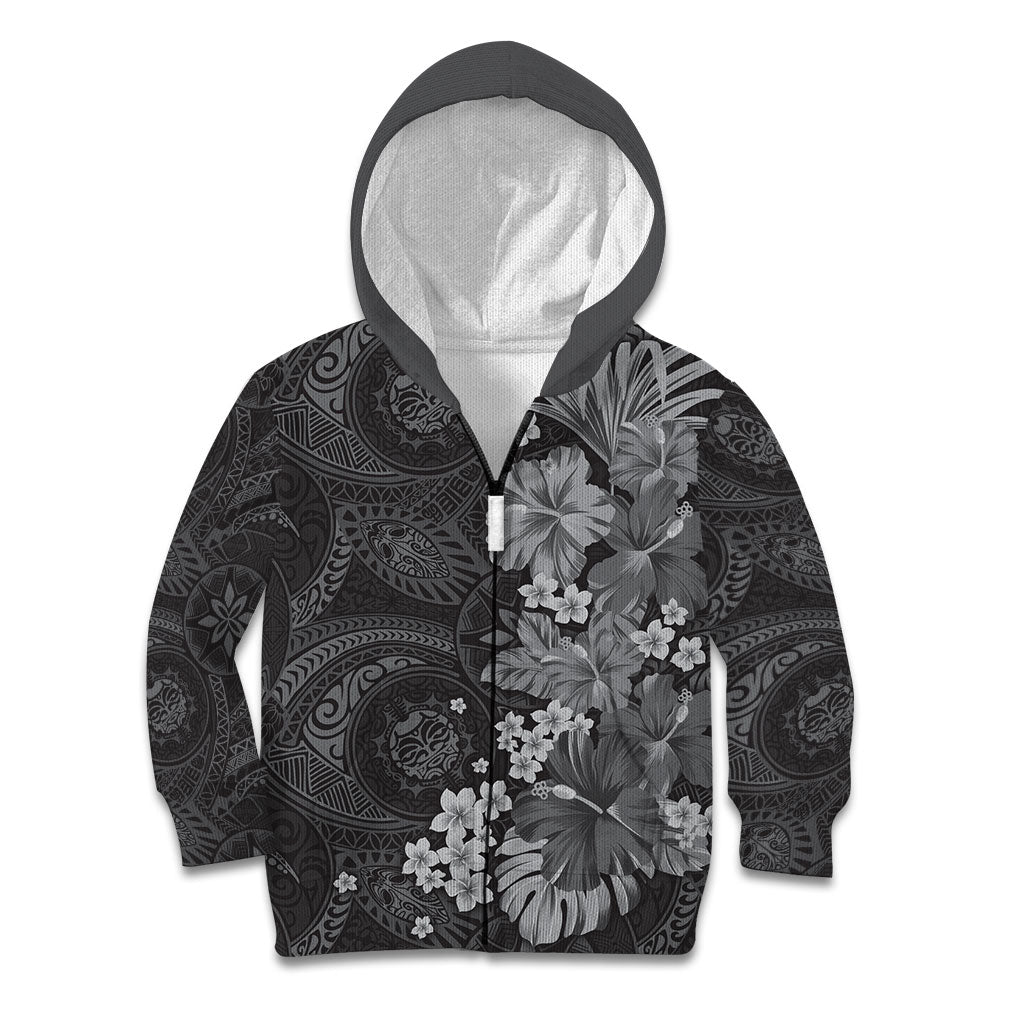 Pauli Hawai'i Hibiscus Kid Hoodie Polynesian Tribal Tattoo Pattern Floral Elements