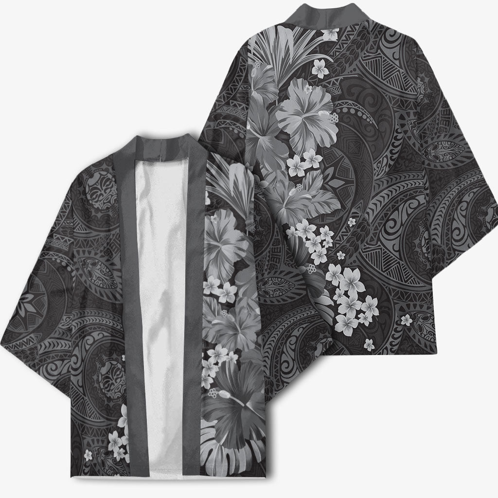 Pauli Hawai'i Hibiscus Kimono Polynesian Tribal Tattoo Pattern Floral Elements