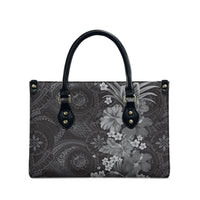 Pauli Hawai'i Hibiscus Leather Bag Polynesian Tribal Tattoo Pattern Floral Elements