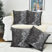 Pauli Hawai'i Hibiscus Pillow Cover Polynesian Tribal Tattoo Pattern Floral Elements