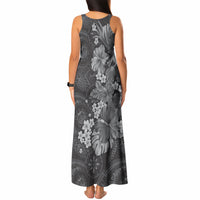 Pauli Hawai'i Hibiscus Tank Maxi Dress Polynesian Tribal Tattoo Pattern Floral Elements