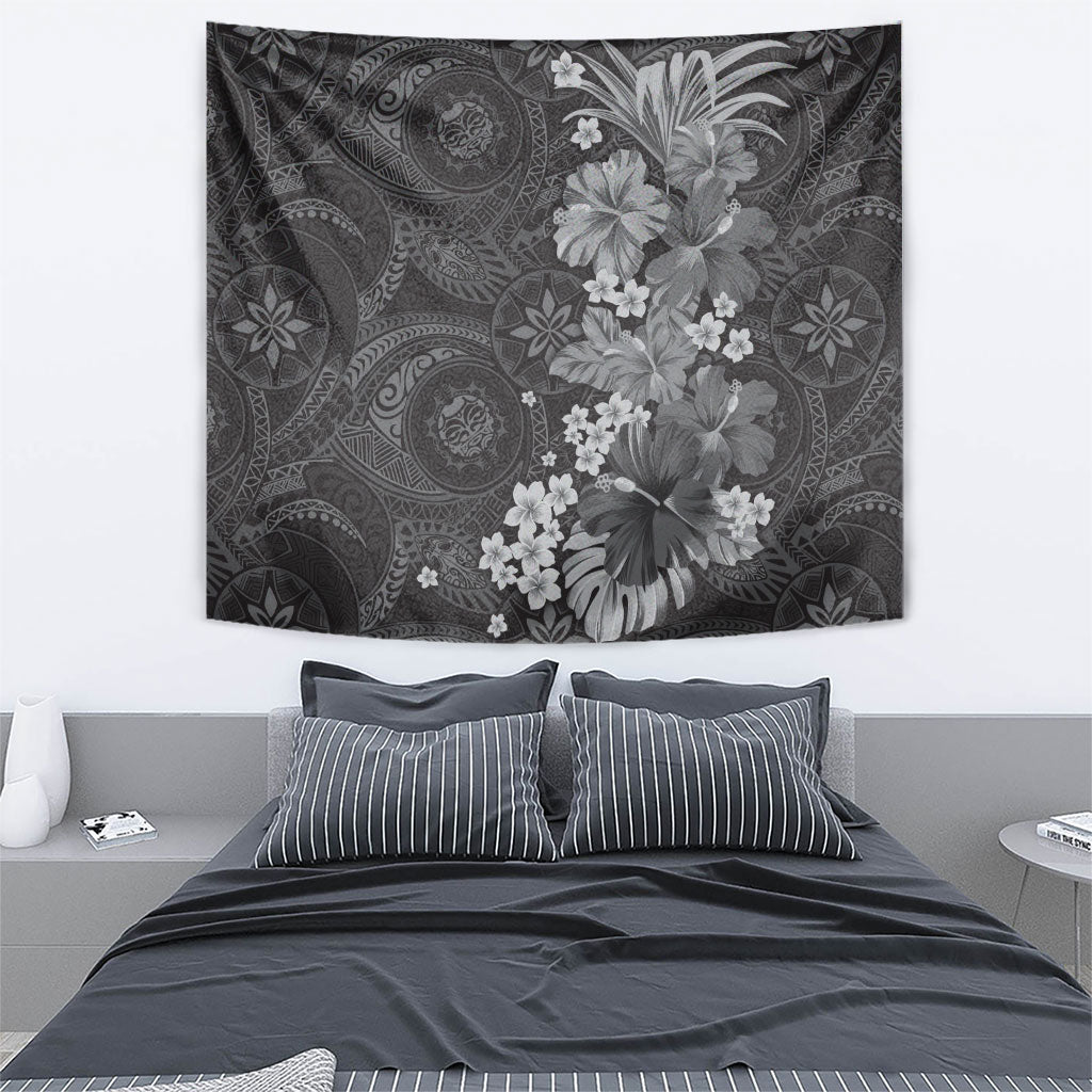 Pauli Hawai'i Hibiscus Tapestry Polynesian Tribal Tattoo Pattern Floral Elements