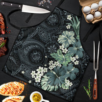 Pauliuli Hawai'i Hibiscus Apron Polynesian Tribal Tattoo Pattern Floral Elements