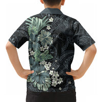 Pauliuli Hawai'i Hibiscus Hawaiian Shirt Polynesian Tribal Tattoo Pattern Floral Elements