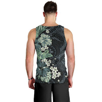 Pauliuli Hawai'i Hibiscus Men Tank Top Polynesian Tribal Tattoo Pattern Floral Elements