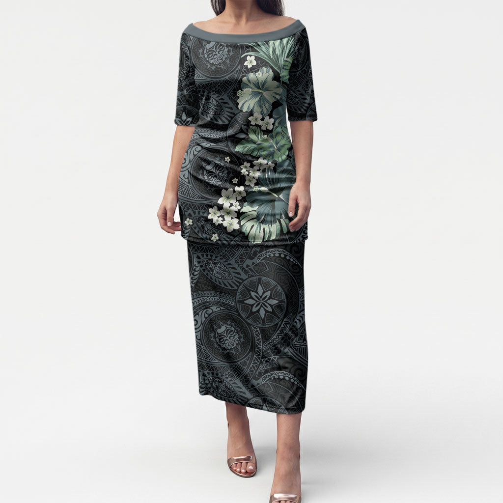 Pauliuli Hawai'i Hibiscus Puletasi Polynesian Tribal Tattoo Pattern Floral Elements